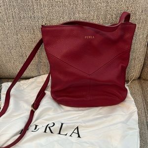 Furla Crossbody Bag - red leather